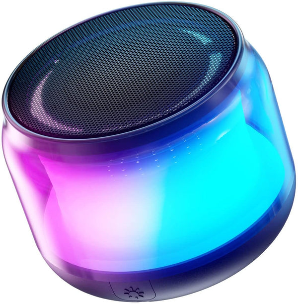 LENRUE Portable Bluetooth Speakers with Colorful Lights, Loud Sound, Mini Wireless Speaker for Kids, Teens, Women