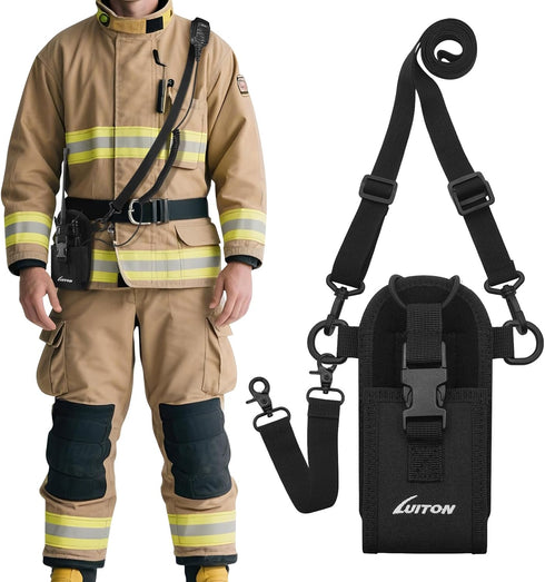Radio Holster for Firefighter EMS EMT Bundle Set Includes Anti-Sway Strap for