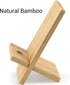 IFAMIO 2 Pack Bamboo Cell Phone Stand, Wooden Phone Holder with Charging Hole, Portable Desk Organizer for iPhone,