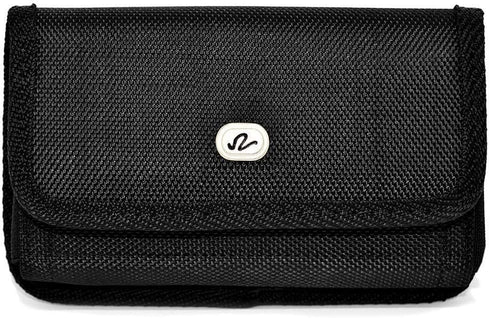 Horizontal Pouch Compatible with Apple iPhone SE 2022, SE 2020, iPhone 8 or 7, Heavy Duty Rugged Nylon Canvas Case