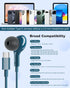 USB C Headphones Wired Earbuds Magnetic in-Ear Type C Earphone with Microphone for Samsung Galaxy, iPhone 15 Pro