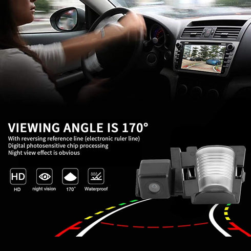 Waterproof Rear View Camera, 12V Car Reverse Camera Backup Parking Assistance for Wrangler 2007 and Up