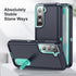 BaHaHoues Case for Samsung Galaxy S22, Shockproof/Dustproof Military Grade Cover with Built-in Kickstand, Dark