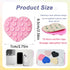 Vilbocr Heart-Shaped Silicone Phone Sticky Grip - Adhesive Back Phone Holder for iPhone & Android, Selfie Mirror Mount