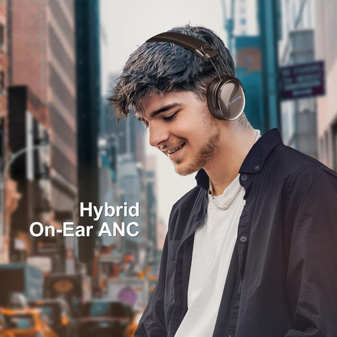 55H Active Noise Cancellation Wireless Bluetooth On-Ear Headphones:with - Hi Res Sound Up to Battery Life, Lightweight