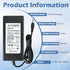 HOAYVKJ 12V 5A 8-Way 100-240V 5.5x2.1mm Security Camera Power Supply with Splitter Cable AC to DC Converter for CCTV