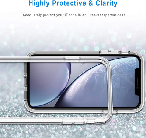 JETech iPhone XR Case, Non-Yellowing Shockproof Phone Bumper Cover, Anti-Scratch Clear Back