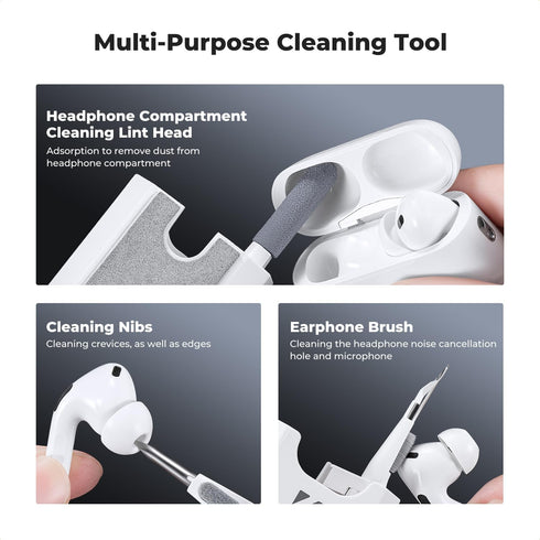 K&F Concept 8-in-1 Airpods Electronic Cleaning Kit, Multifunctional Tool for iPhone, AirPods, MacBook, iPad