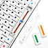 MOLGRIA Keycaps, GMK Dots White 129 Set for 60/65/80/100 Percent Keyboard, Custom PBT Cherry Profile KeyCaps for