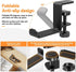Headphone Hanger Holder Stand - Under Desk Hook with Foldable Space-Saving Aluminum Stand for Gaming PC Accessories