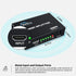 HDMI Splitter 1 in 4 Out V1.4b Powered Video Splitter with AC Adaptor Supports Ultra HD 1080P 2K x4K@30Hz