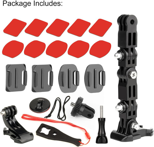 SOONSUN 13 12 11 10 9 8 7 6 5 4 Motorcycle Helmet Chin Mount Kits for GoPro Hero Hero Session, AKASO, SJCAM, Osmo