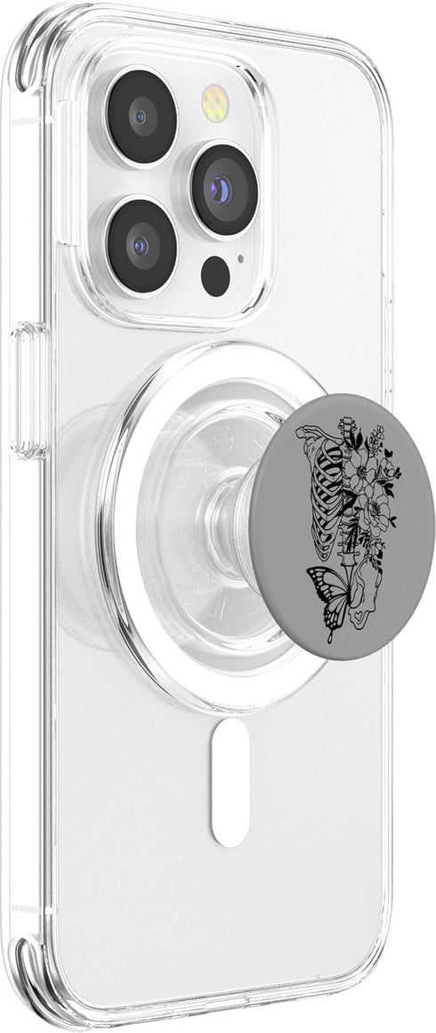 PopSockets MagSafe PopGrip for iPhone - Skeleton Fairycore Flowers Aesthetic Gothic Grunge Halloween