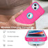 Annymall Heavy Duty Case for iPhone 14 with 2 Screen Protectors, Full Body Shockproof 3-Layer Rugged Cover - Rose/Light