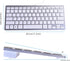 2021 Upgraded PC Computer Laptop Mini USB Wired Keyboard, 78 Scissor Keys, Compact Multimedia Keyboard (Silver)