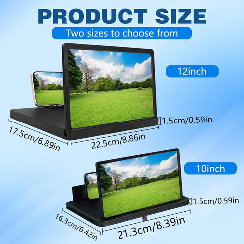 3D (10-Inch) Screen Magnifier for Cell Phone, HD Screen Magnifier Projector Screen Enlarger for Movies, Videos
