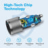 MOCA 38W Fast Car Charger for iPhone, Dual Port USB C Power Delivery with 2Pack PD Lightning Cord Quick Charging