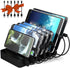 Charging Station for Multiple Devices, 50W 6 USB Ports Family Charger Compatible with Apple iPhone iPad and Android