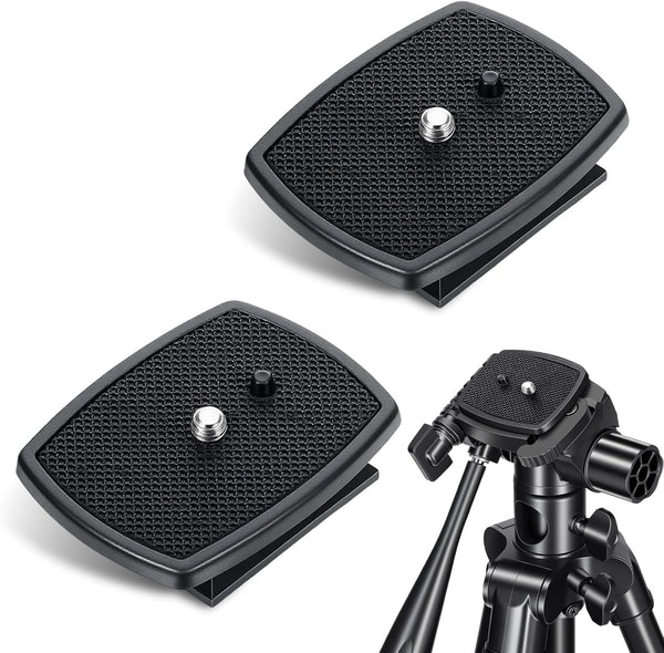 Alrhso 2 Pack Camera Quick Release Plate 63x48mm Universal Tripod Quick Release Plate