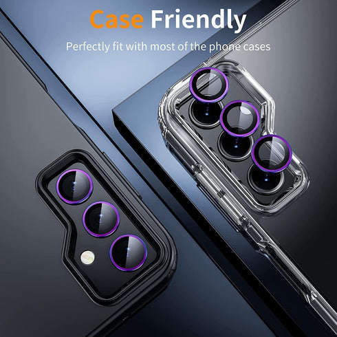 (2 Set) Scratch-Resistant HD Clarity Camera Lens Protector for Samsung Galaxy A55 5G, Ultra-Thin 9H Tempered Glass