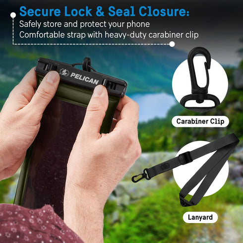 Pelican Marine IP68 Waterproof Phone Pouch/Case - Floating Case for iPhone 15 Pro Max/14 Pro Max/13 Pro Max