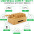 LEOKKARR Bamboo Charging Station with Watch Stand, Desktop Charging Station Organizer, Wood Docking Station for Phones