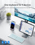 Samsers Bluetooth Foldable Keyboard, Wireless Portable Full-Size Ultra-Slim Rechargeable Keyboard for 3 Devices