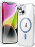 FNTCASE Clear Phone Case for iPhone 14: iPhone 13 Magnetic Military Grade Drop Protection Anti Yellowing Rugged