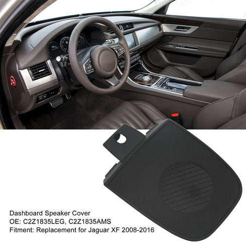 XF Dash Top Speaker Cover Grey, Replacement for 2008-2016 Instrument Panel Center Speaker Grille C2Z1835LEG C2Z1835AMS