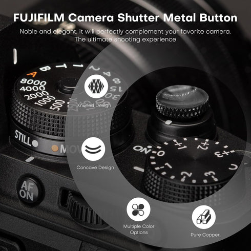 Button,4 X100 X100VI X-T5 X-T4 X-T3 REYGEAK for Fujifilm Camera Shutter Pcs Copper Soft Shutter Release Button,Camera