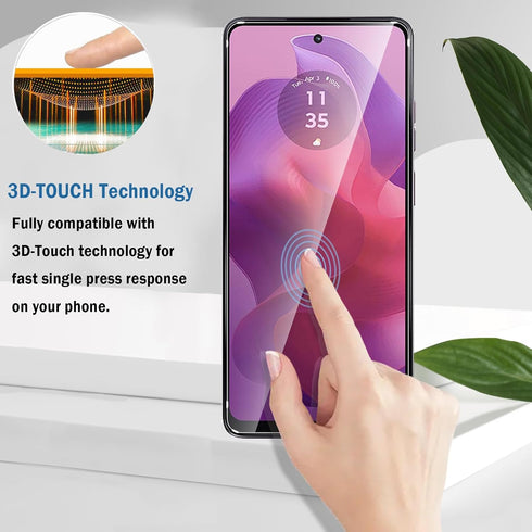 2 Pack Full Coverage Screen Protector for Moto G24/G24 Power/G04/G04s/Moto E14, 9H Tempered Glass, HD Clear, Bubble-Free