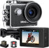 Dragon Touch 4K Action Camera, 20MP, 100FT Waterproof with Remote, 170° Wide Angle, 2 Batteries