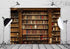 BELECO 7x5ft Fabric Vintage Wooden Bookshelf Backdrop Books Antique Bookcase Old Library Phtography Backdrop for Party