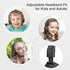 SIMOLIO Wired Kids Headphones with Boom Microphone, 3 Levels Hearing Protection for School, Gaming, Durable Headsets