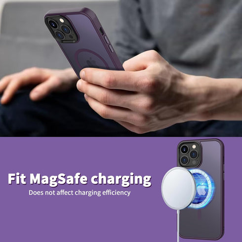 CACOE Magnetic Case for iPhone 13 Pro 6.1 inch, Shockproof TPU Thin Cover Compatible with MagSafe & Magnetic Car Mount