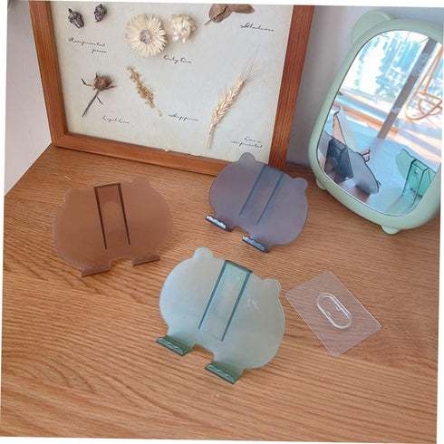 NUOBESTY 2pcs Wall Mount Phone Holder for Bedroom No Punching Adhesive Design Multi-Functional Smartphone Stand TV