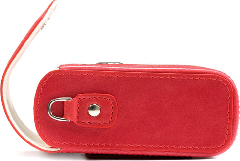 MegaGear Leather Camera Case with Strap for Panasonic Lumix DC-ZS80, DC-ZS70, DMC-LX10, DMC-ZS60, DMC-ZS100, Red