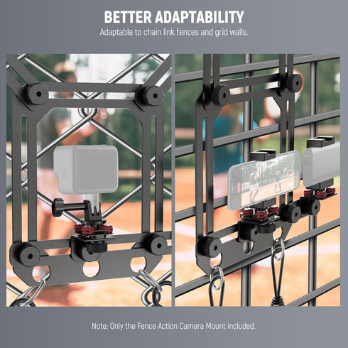 NEEWER Phone Fence Mount with Holder for Game Changer Mounting, Shock Absorbing Compatible with Mevo Start GoPro