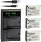 Kastar 3-Pack LB-070 Battery and LTD2 USB Charger for Kodak Pixpro AZ901, S1, MN67Z Cameras