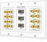 TNP Home Theater Wall Plate - 3-Gang 7.2 Surround Sound Distribution with Premium Gold Plated Copper Banana Binding Post