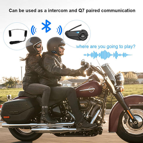EJEAS E1+ Motorcycle Helmet Bluetooth Headset, Bluetooth 5.1 Speaker with Noise Reduction and Auto Answering Call,