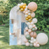 Jnbasdffb 7.2 Blue Beige Abstract Wedding Arch Cover, Stretchy Spandex Arch Backdrop Stand Covers FT, Oil Painting