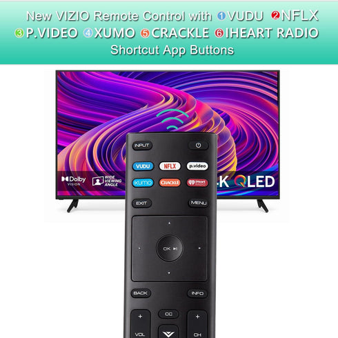 Universal Replacement Remote Control for VIZIO Smart TV, XRT136