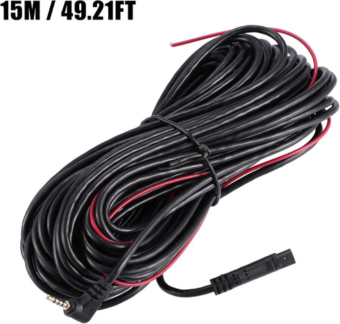1pcs 5 15m 49.21Ft X AUTOHAUX Pin Dash Cam Rearview Backup Camera Reverse Extension Cord Car Recorder Cable Male
