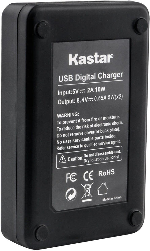 Kastar 4-Pack NP-F570 Battery and LED2 USB Charger for LituFoto P60 P60s R60 F40 P40 LED Light, DigitalFoto Solutions