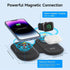 Wireless Charger 3 in 1, RELAXYO Travel Fast Wireless Charging Station for Apple, Compatible with iPhone 15/14/13/12/11