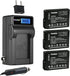 Kastar 3-Pack DMW-BLD10 Battery and LCD AC Charger for Panasonic DMW-BLD10E, DMC-GX1, DMC-G3, DMC-GF2 Cameras