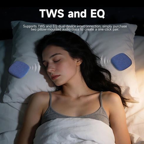 TAZATA 100 30H Pillow Speaker for Sleeping, Flat Ultra Thin Bluetooth Speaker Under Pillow with White Noise Sounds