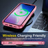SPIDERCASE Heavy Duty Shockproof Case for iPhone 14/15, Pink, 15 FT Military Grade Drop Protection, 2 Pack Protectors.