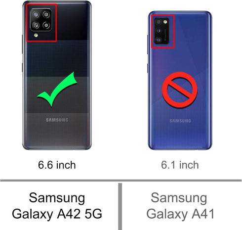 Osophter for Galaxy A42 5G Case, Samsung M42 5G Shock-Absorption Flexible TPU Rubber Protective Cover (Navy Blue)
